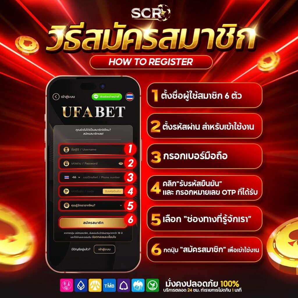 ขั้นตอนการ สมัครเว็บแทงบอล UFABET ผ่านเว็บหลัก SCR42