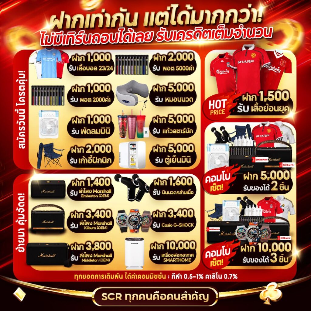 โปรโมชั่นแทงบอลออนไลน์ SCR42 โปรใหญ่จัดเต็ม